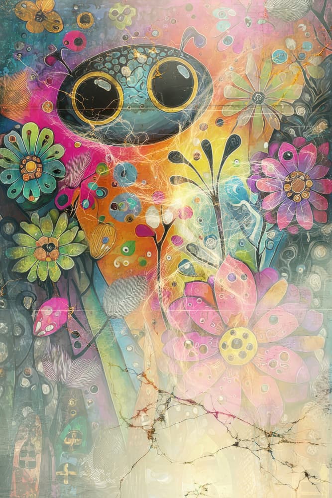 Whimsical Bug Garden by Rafal Kulik — canvas wall art