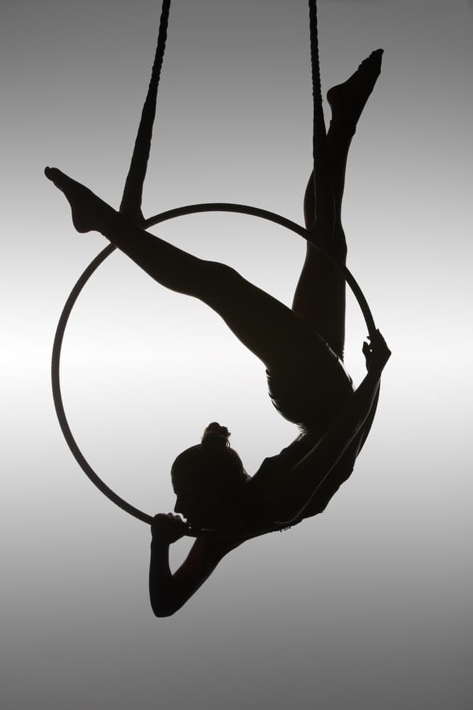 Graceful Aerial Hoop Silhouette by David Naman — canvas wall art