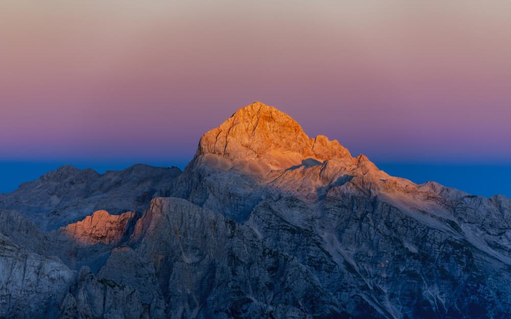 Golden Mountain Peak by Gregor Kresal — canvas wall art