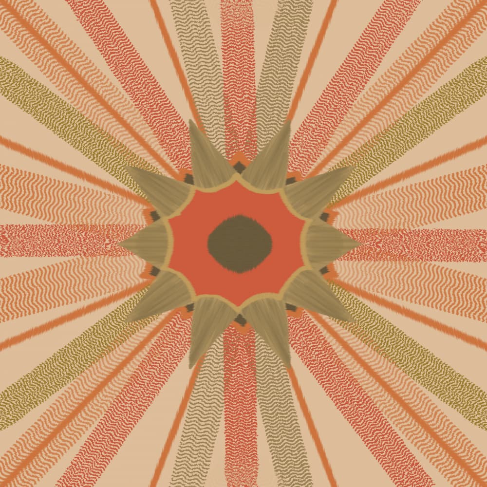 Earthy Sunburst Pattern by Aliya Putrus — canvas wall art