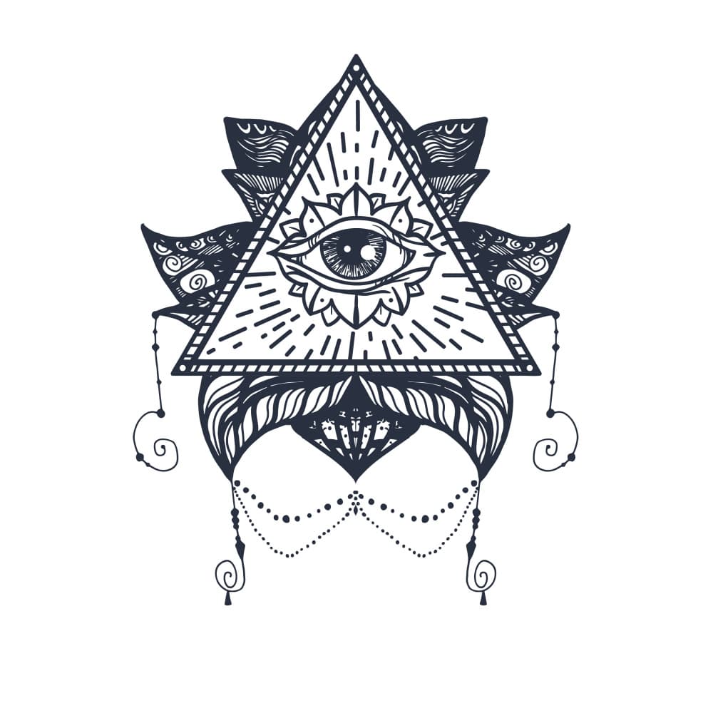 All Seeing Pyramid Eye by Marika Barsrsind — canvas wall art