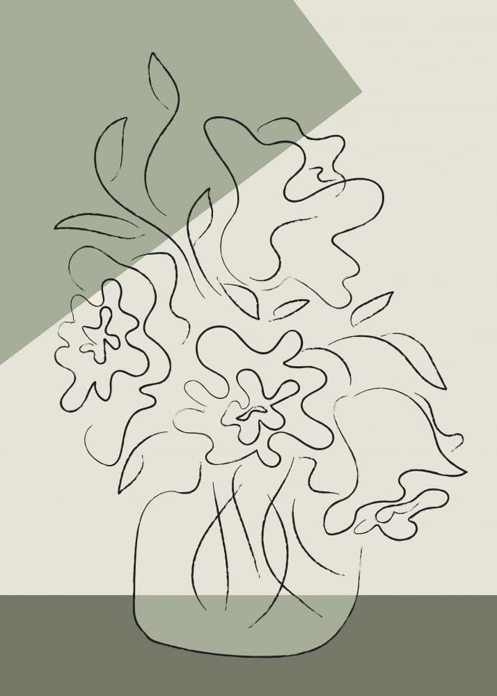 Modern Floral Vase by Pictufy Studio II — canvas wall art