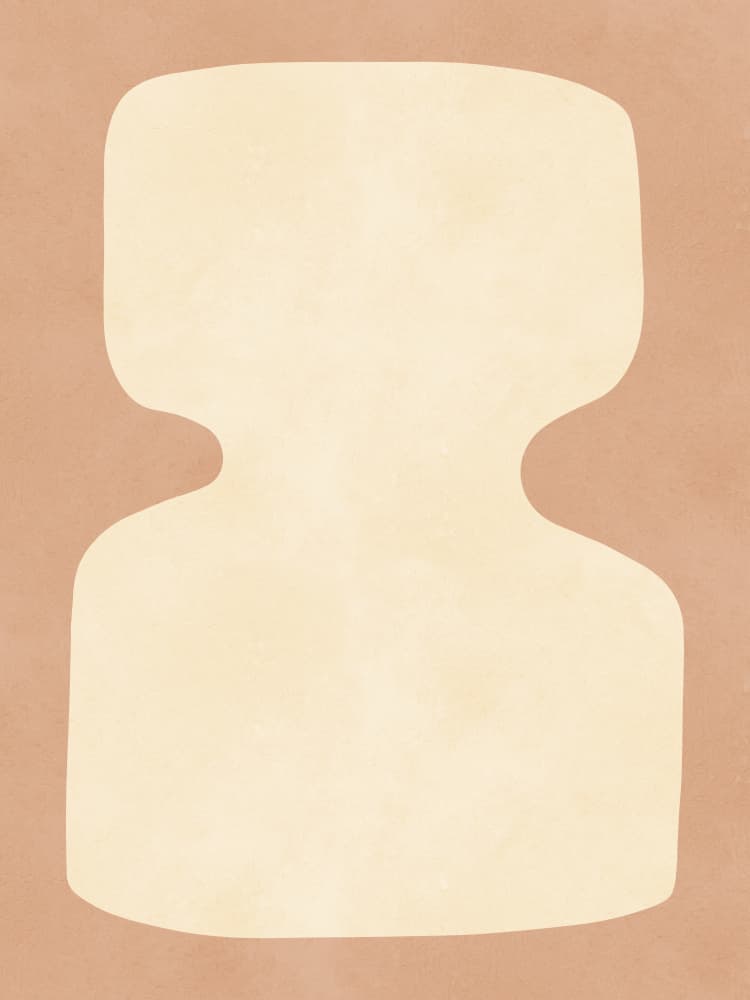 Warm Minimalist Shape by Vitor Costa — canvas wall art