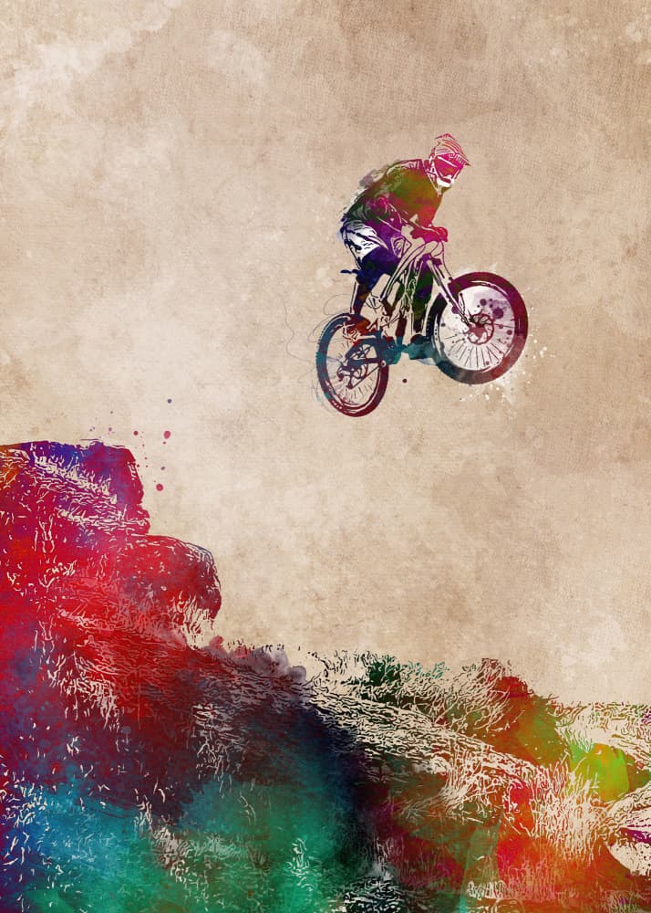 Extreme Bike Jump by Justyna Jaszke — canvas wall art