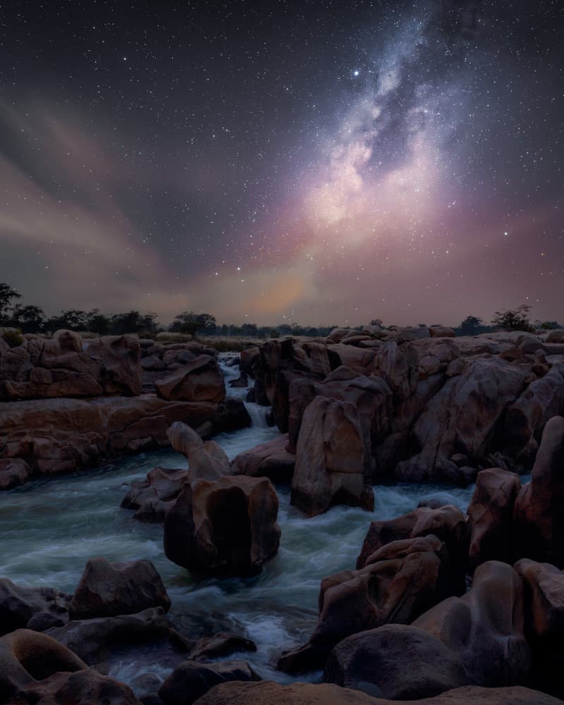 Milky Way River Night by SANDEEP MATHUR — canvas wall art