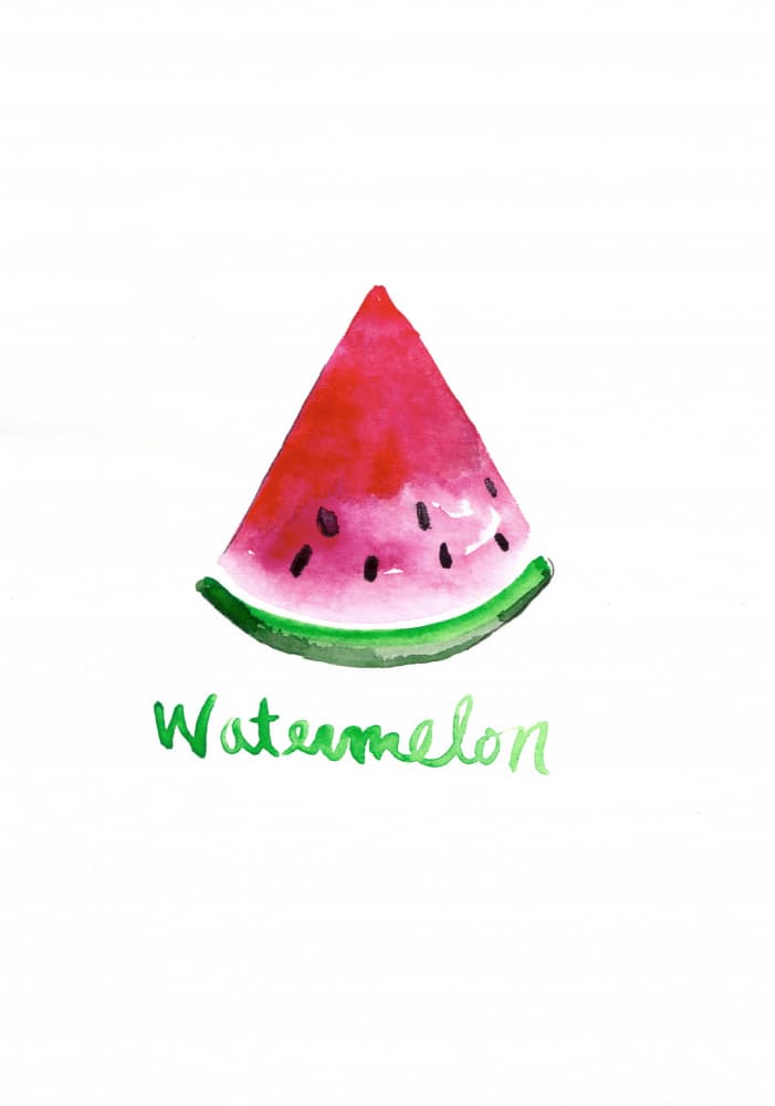 Fresh Watermelon Slice by Christine Lindstrom — canvas wall art