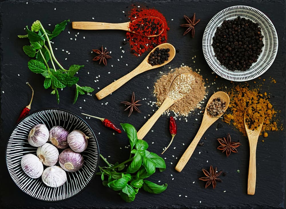 Vibrant Culinary Spices by Saskia Dingemans — canvas wall art