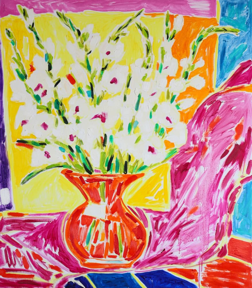 Vibrant Gladiolus Vase