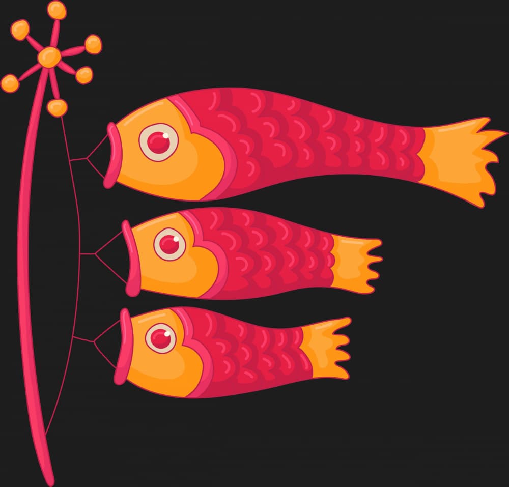 Koinobori Fish Banners by Marika Barsrsind — canvas wall art
