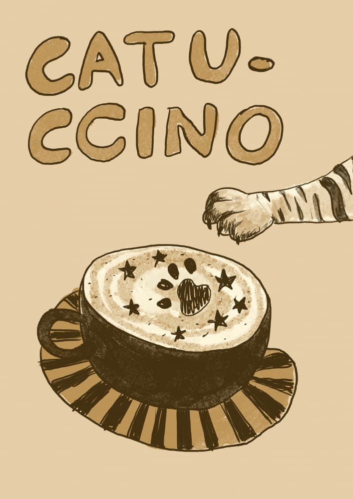 Tiger Catuccino by Studio Dolci — canvas wall art
