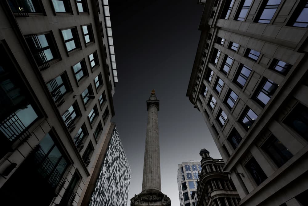 Dramatic City Monument by Jorge Pimenta — canvas wall art