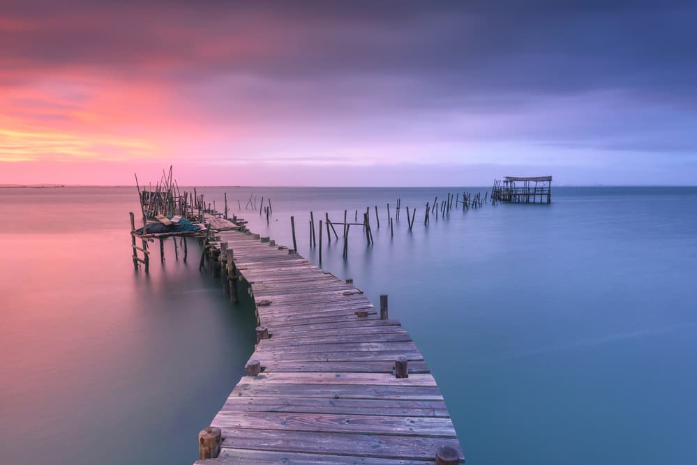 Colorful Pier Sunset by Antonio Carrillo Lopez — canvas wall art