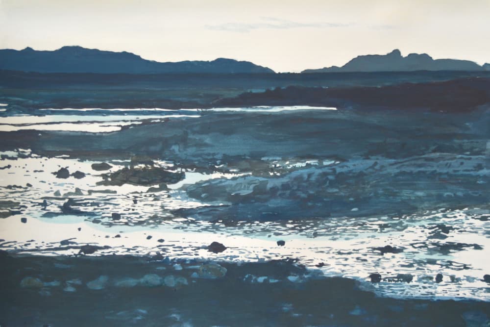 Serene Mountain Reflections by Karin Bos — canvas wall art