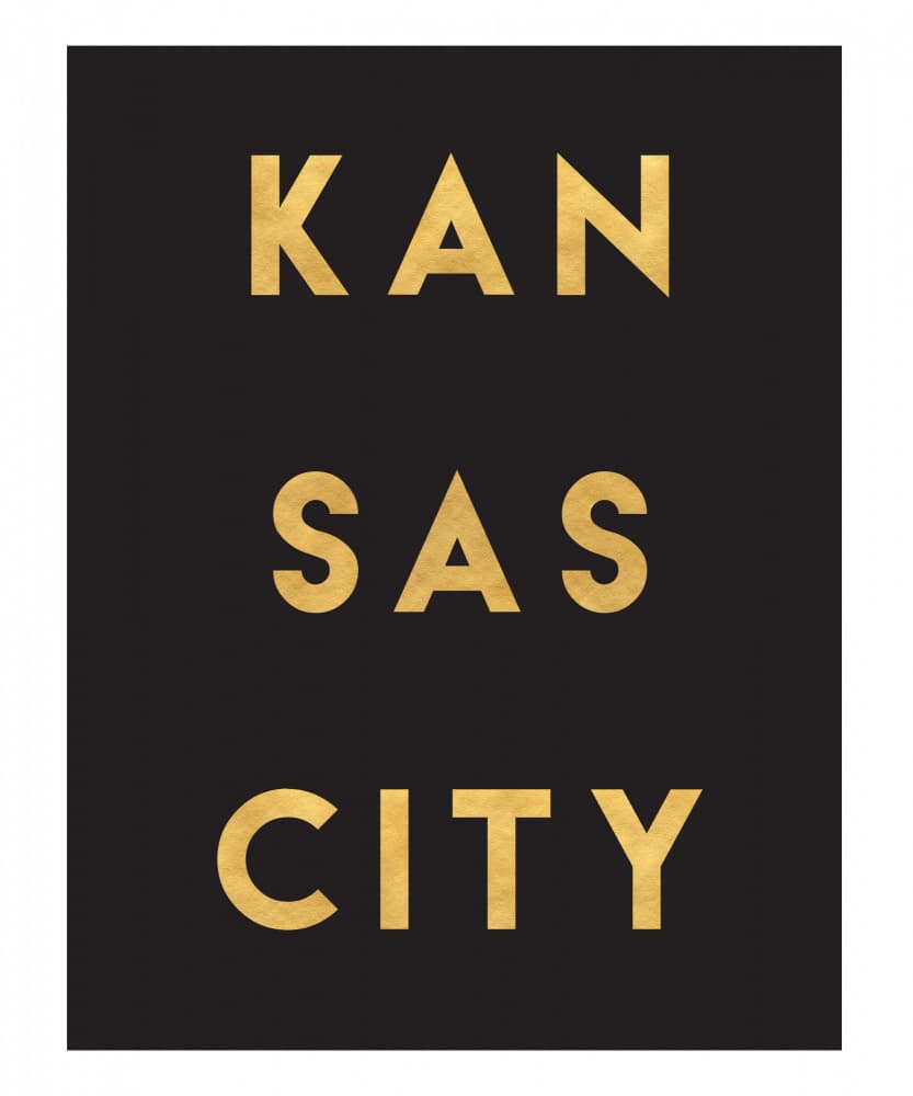 Kansas City Gold Text by Emiliano Deificus — canvas wall art