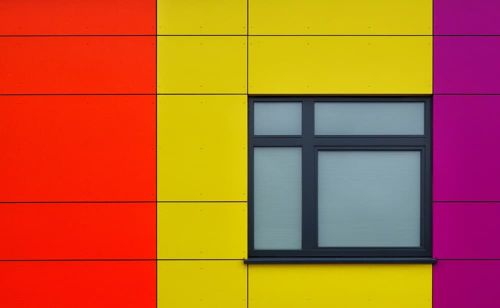 Vibrant Geometric Window by Burghard Nitzschmann — canvas wall art