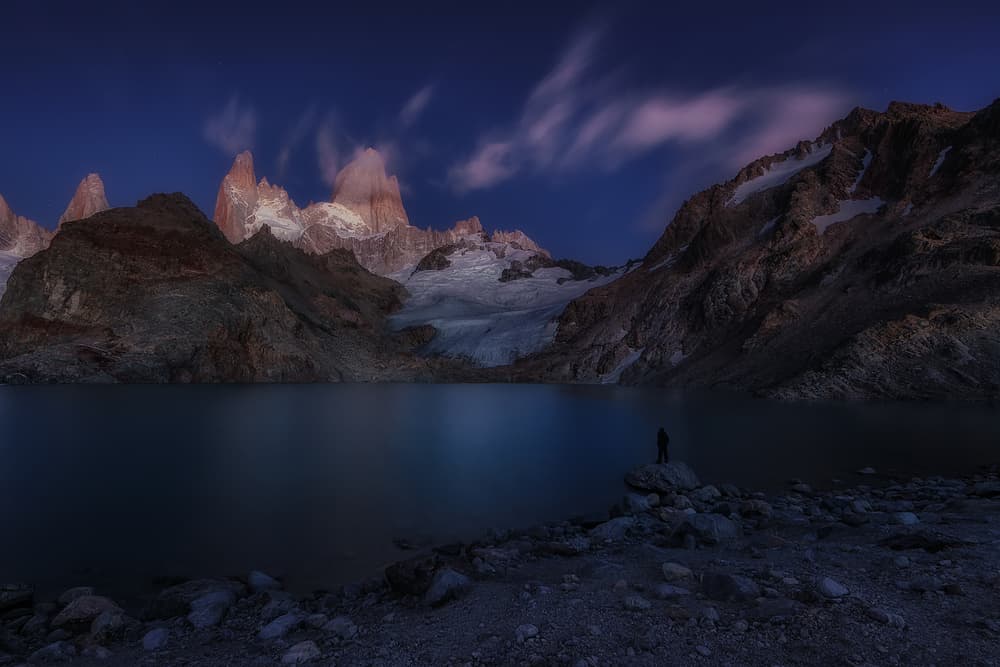 Blue Hour Fitz Roy by Adhemar Duro — canvas wall art