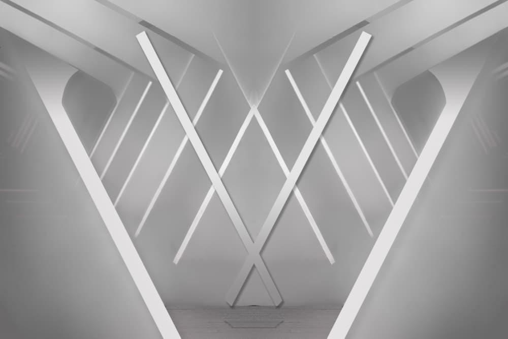 Sleek Geometric Corridor by Greetje van Son — canvas wall art