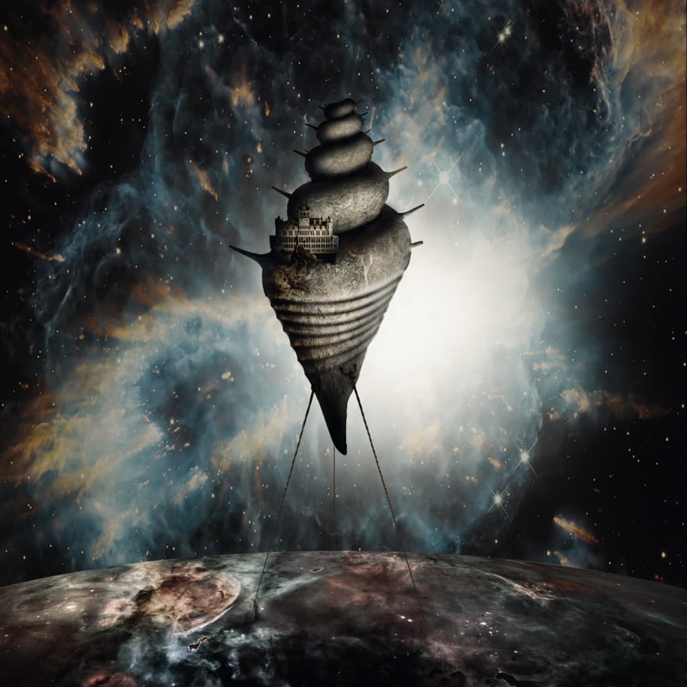 Floating Cosmic Spiral by Roland Helerand — canvas wall art
