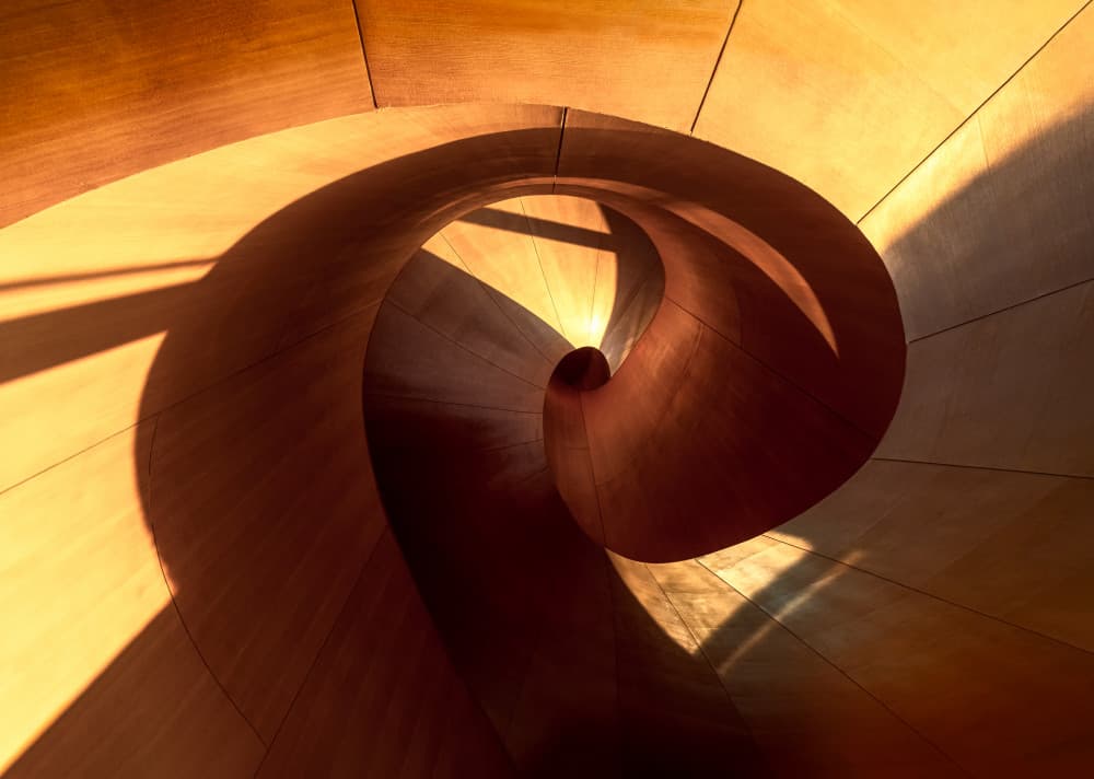 Golden Spiral Staircase by Steven Zhou — canvas wall art