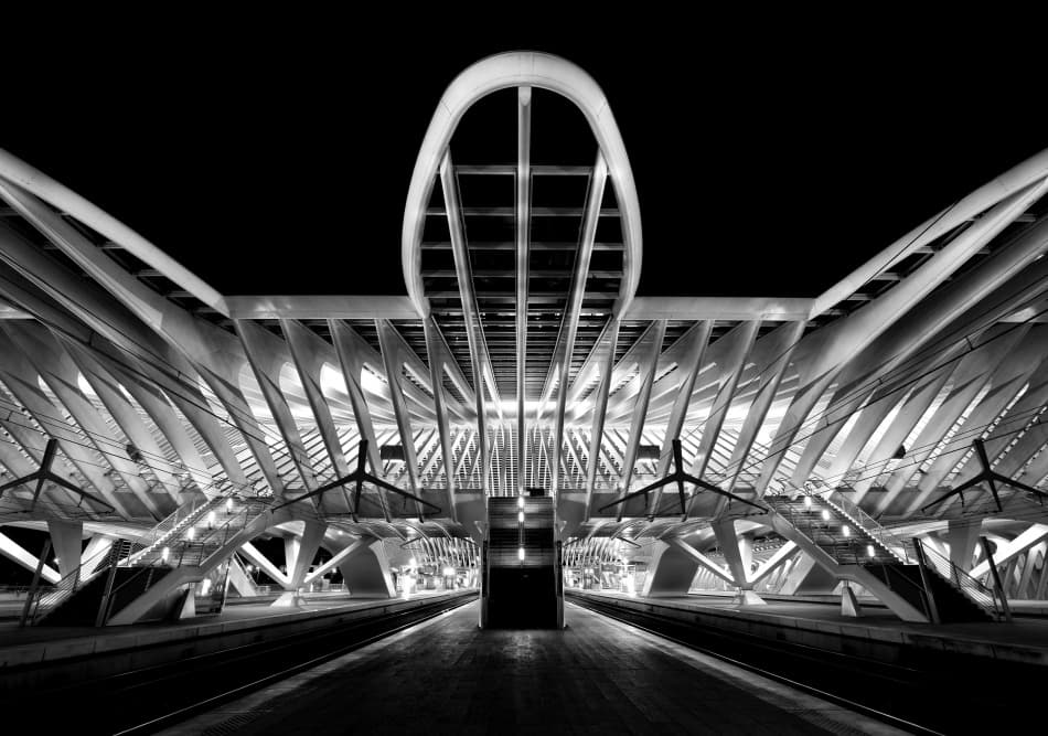 Futuristic Station Architecture by Jeroen van de Wiel — canvas wall art