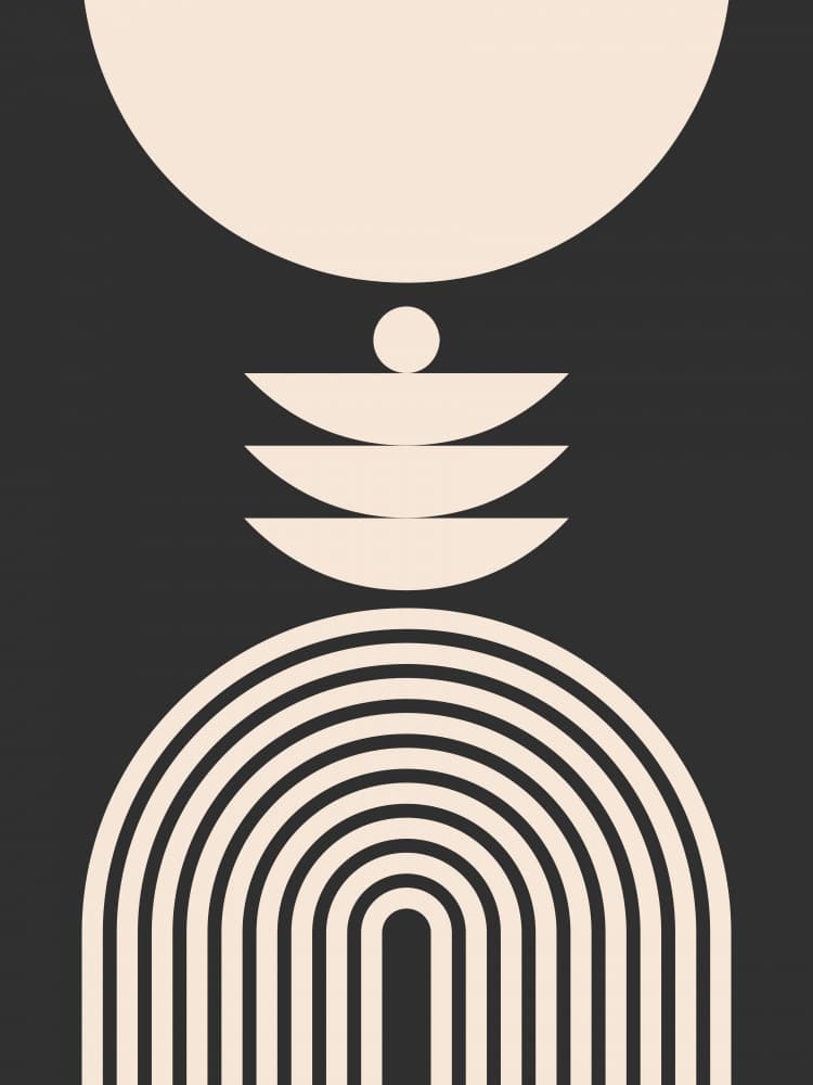 Serene Geometric Balance by Little Dean — canvas wall art
