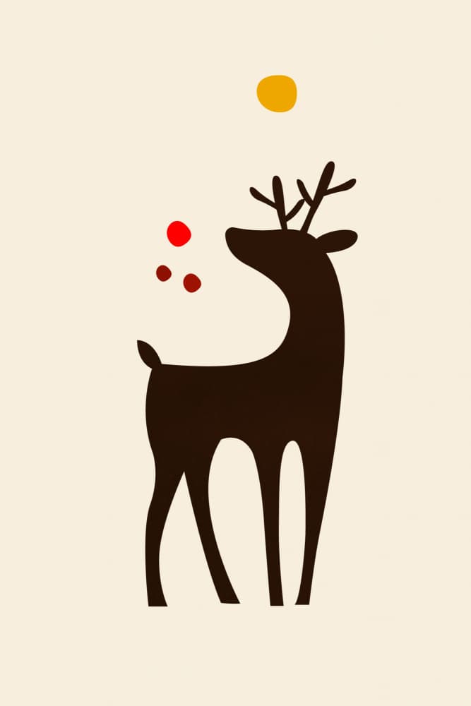 Rudolph Searching for His Nose by Kubistika — canvas wall art