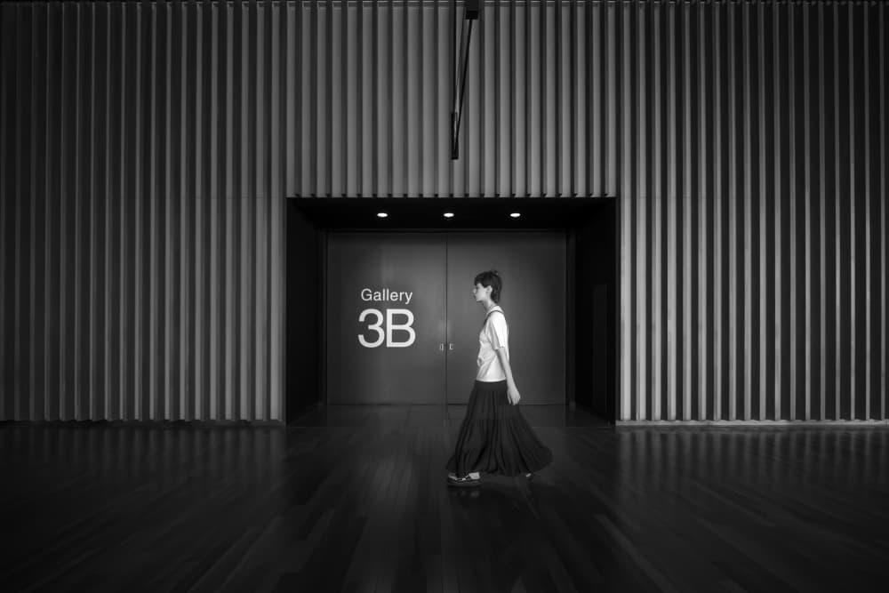 Woman In Modern Gallery by Eiji Yamamoto — canvas wall art