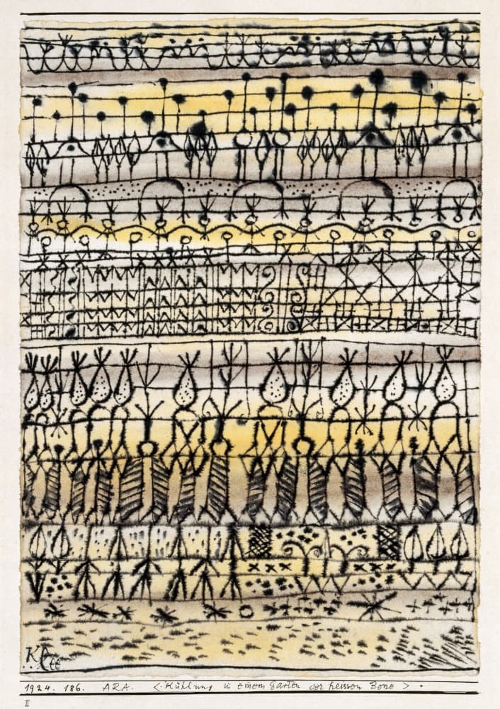 Cooling in a hot zone garden 1924 by Paul Klee — canvas wall art