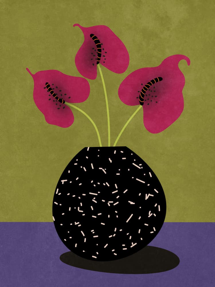 Nice flowers in vase by Raissa Oltmanns — canvas wall art