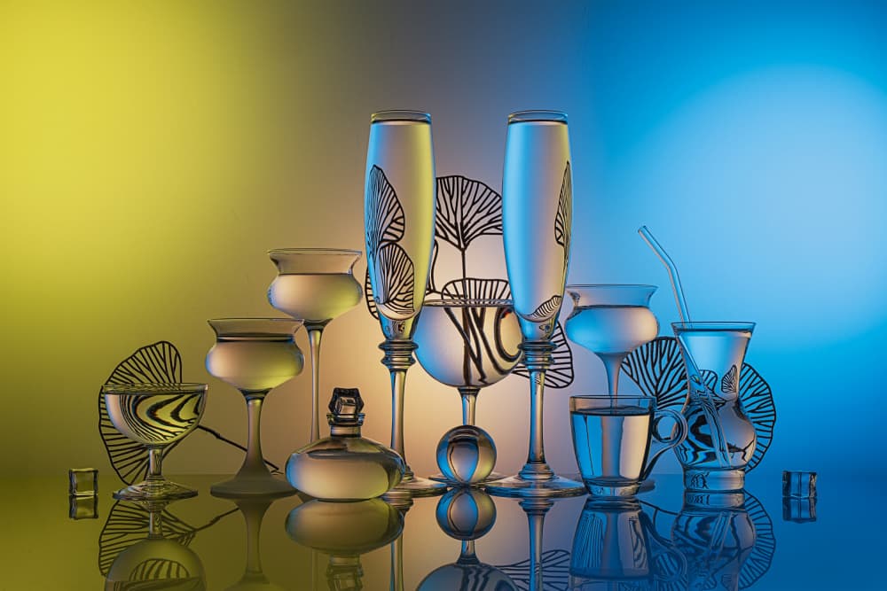 Vibrant Glass Reflections by Lydia Jacobs — canvas wall art