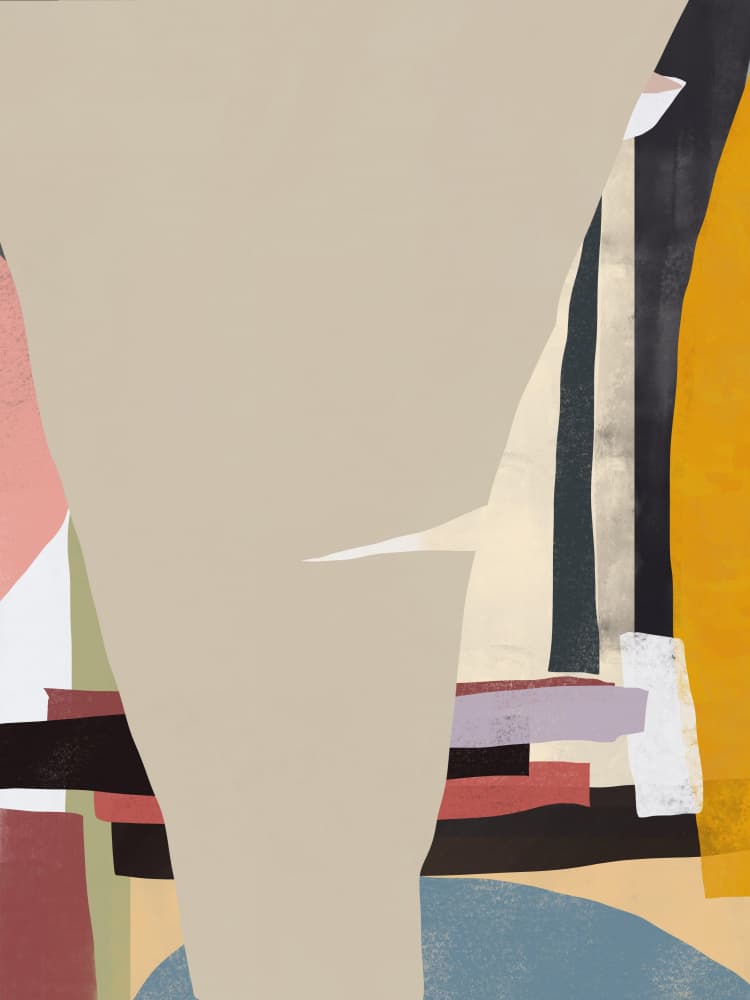 Modern Abstract Shapes by Little Dean — canvas wall art