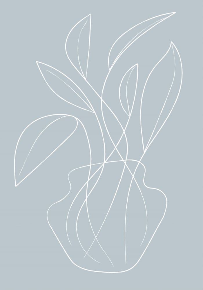 Serene Botanical Lines by Pictufy Studio II — canvas wall art