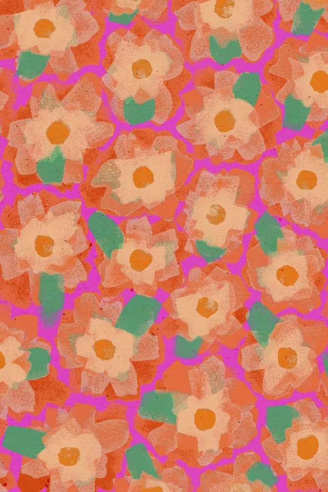 Vibrant Petal Dance by Treechild — canvas wall art