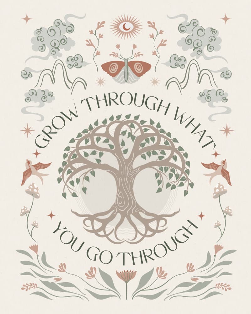 Spiritual Growth Tree by KsanaKalpa — canvas wall art
