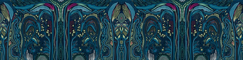 Enchanted Teal Forest by Josie George — canvas wall art