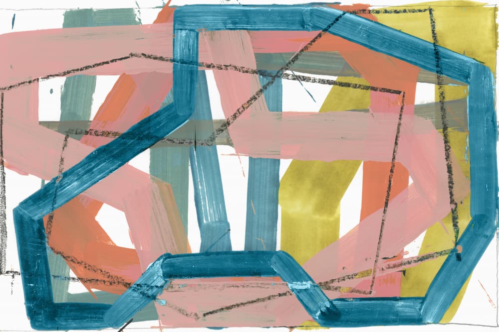 Abstract Geometric Strokes by cartissi — canvas wall art