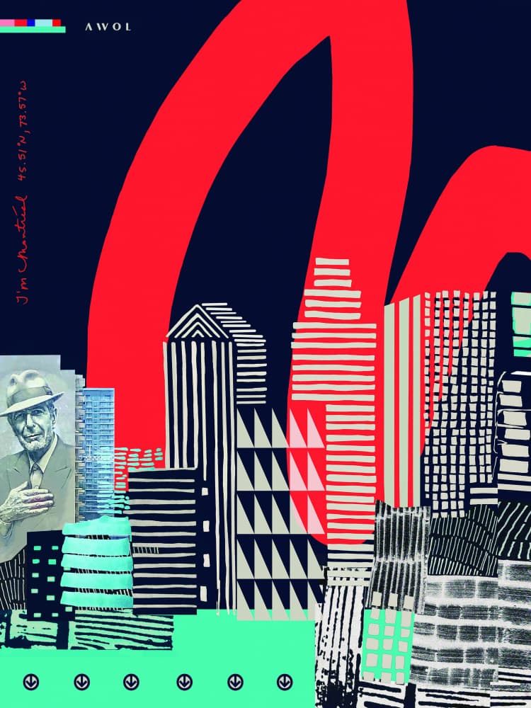 Urban Skyline Art, Montreal City Graphic Wall Poster by Awol Art Alex — canvas wall art
