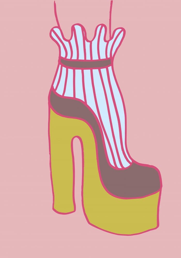 Playful Platform High Heel by Pictufy Studio — canvas wall art