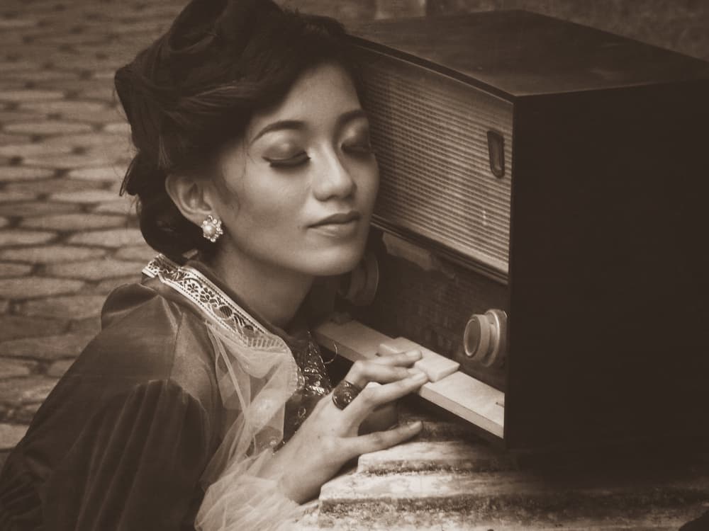 Nostalgic Radio Serenity by Kahar Lagaa — canvas wall art