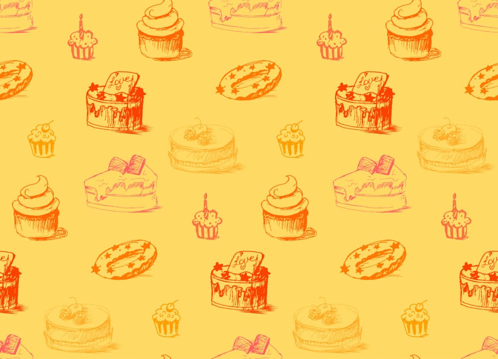 Sweet Dessert Pattern by Marika Barsrsind — canvas wall art