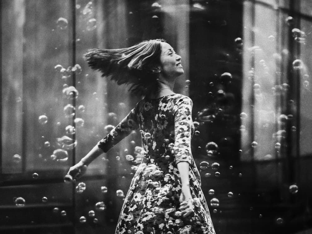 Joyful Bubbles Dance by Eiji Yamamoto — canvas wall art
