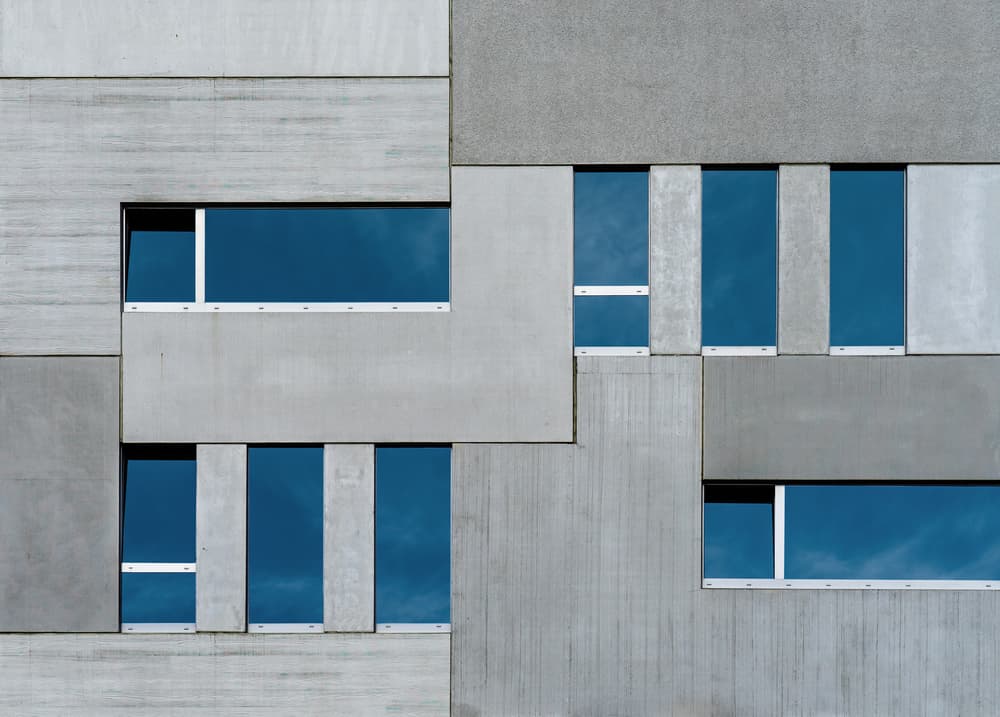 Modern Concrete Facade by Luc Vangindertael (laGrange) — canvas wall art