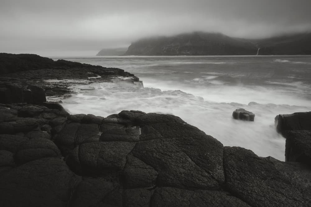 Moody Rocky Shore by Hamed Bank — canvas wall art