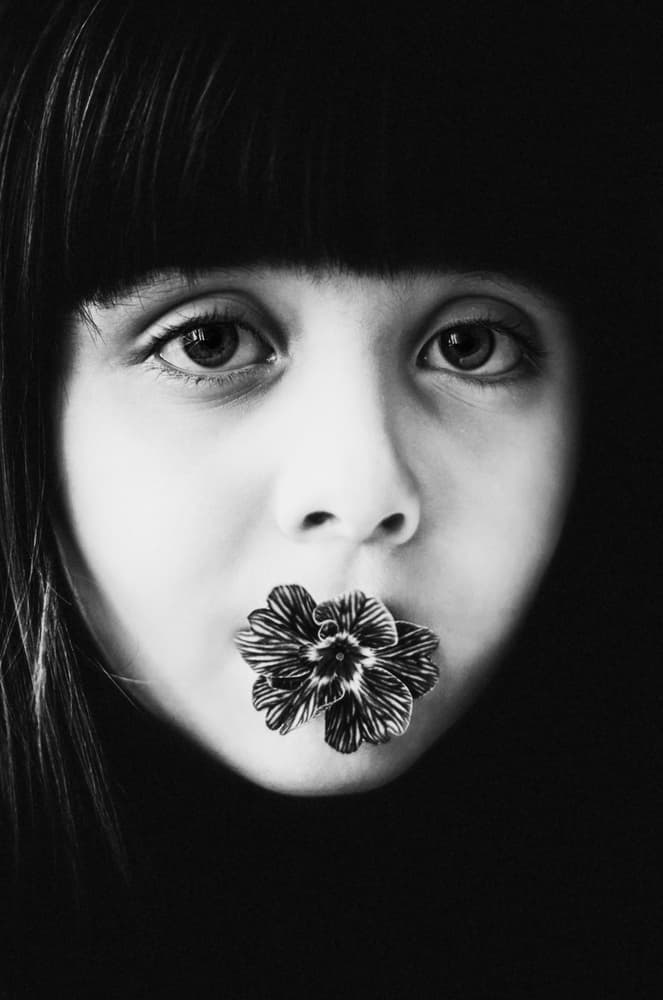 Mysterious Flower Girl by Desislava Ignatova — canvas wall art
