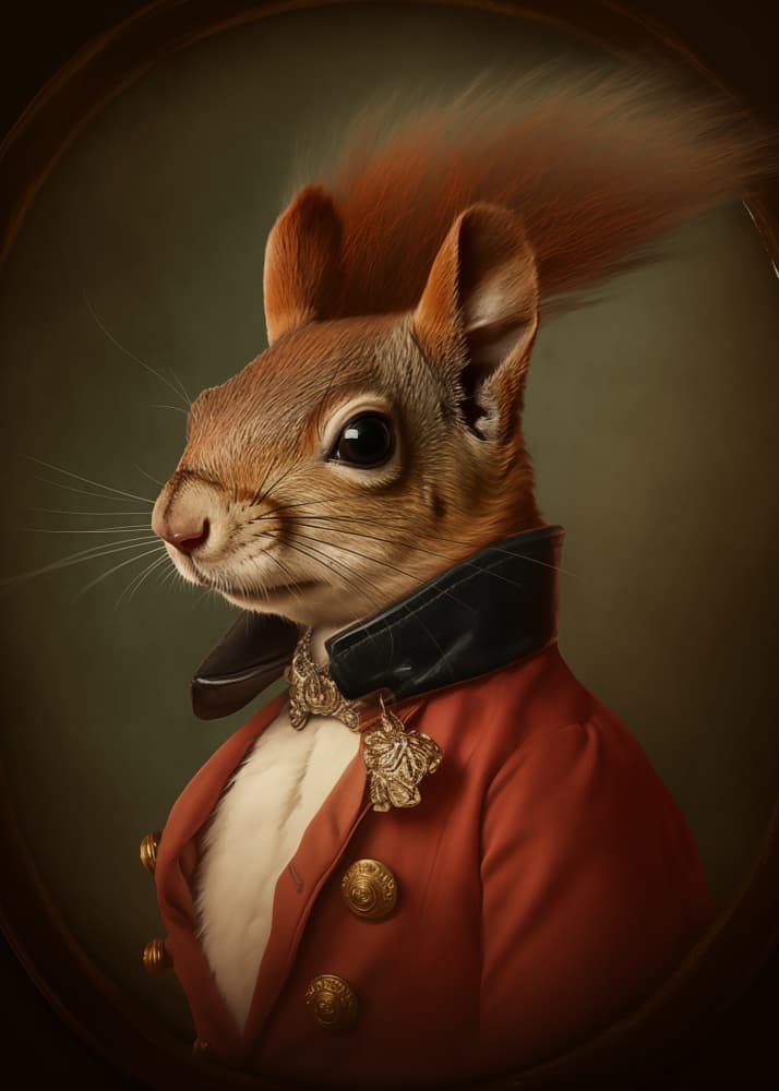 Regal Squirrel Gentleman by Andreas Magnusson — canvas wall art