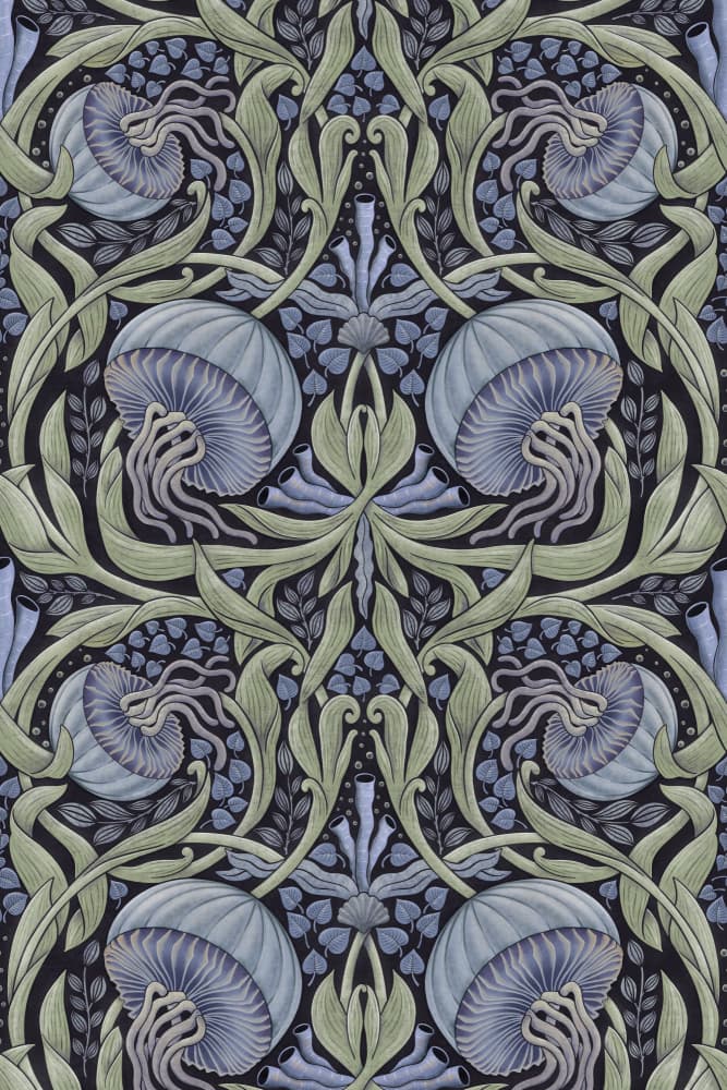Elegant Mushroom Foliage by Sanne Paul — canvas wall art
