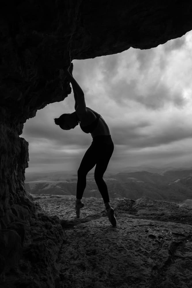 Graceful Cliff Dancer by Arsen Alaberdov — canvas wall art