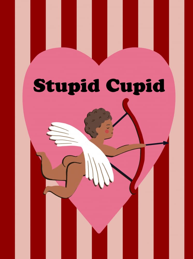 Stupid Cupid Heart by Aislinn Simmonds — canvas wall art