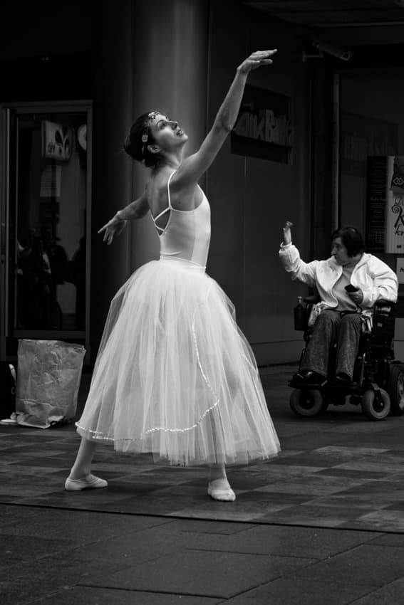 Urban Ballet Performance by Stefan Amer — canvas wall art
