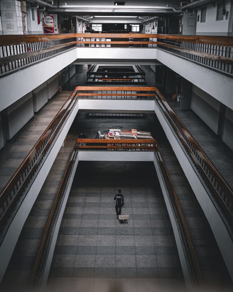 Solitary Figure Grand Hall by Wanjae Choi — canvas wall art